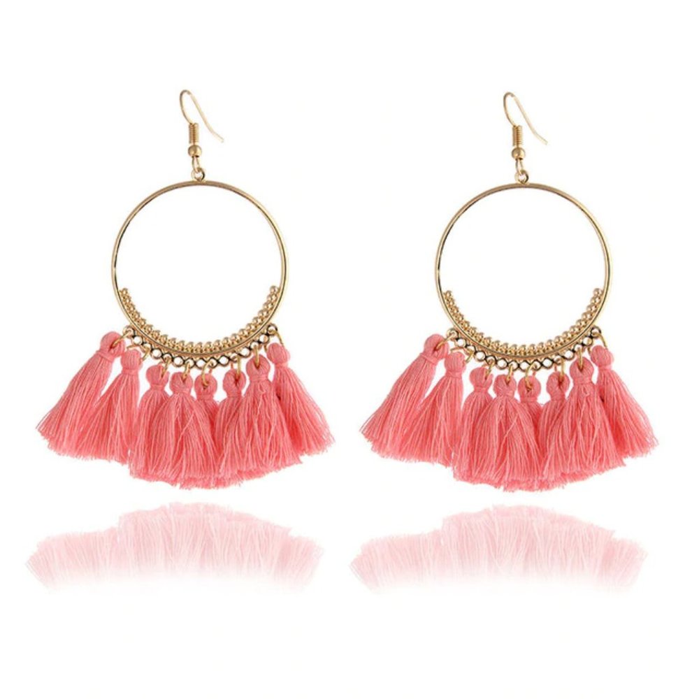 ⤵️🦋Bohemian  Tassel Earrings - Picture 3 of 6